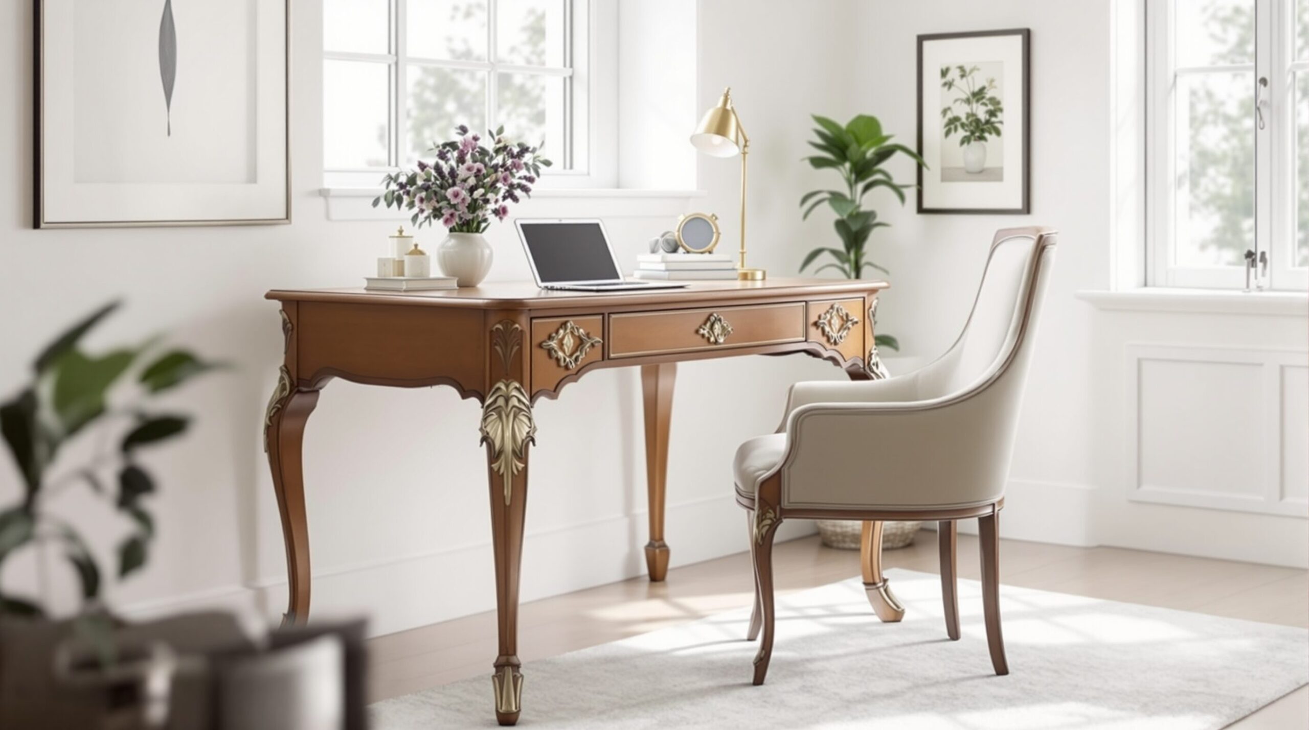 Aménager un espace de travail élégant : l’alliance du confort et du style avec un bureau Louis XV