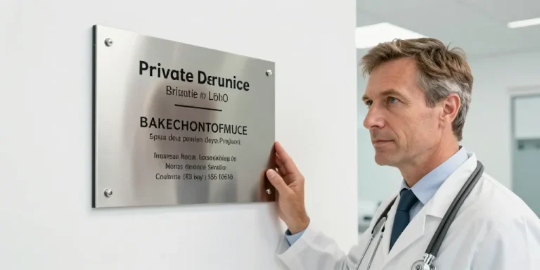 Métiers de la santé en libéral : règles d’affichage et choix d’une plaque conforme