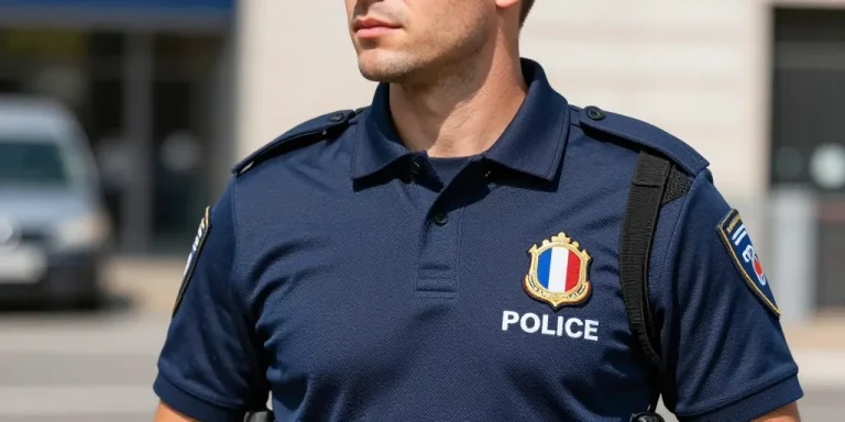 polo gendarmerie bleu